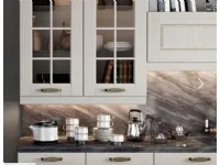 Cucina lineare in legno cachemire Asolo classico country a prezzo ribassato. offerta promozionale