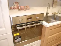 Cucina lineare in legno rovere chiaro Bolgheri a prezzo ribassato