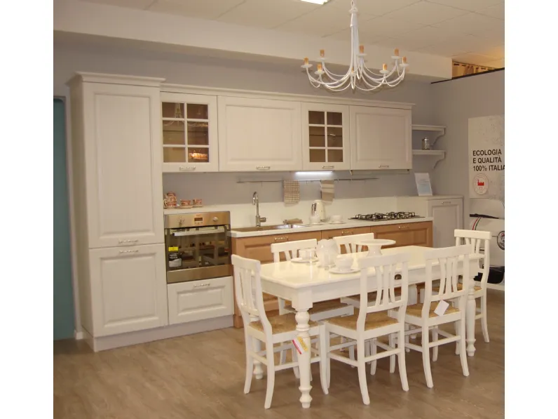 Cucina a PREZZI OUTLET in legno Stosa -30%