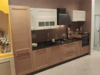 Cucina lineare in legno rovere chiaro Gea a prezzo ribassato