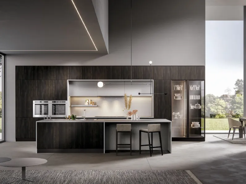 Cucina grigio moderna lineare Genesi Home cucine a soli 4980