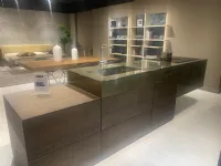 Cucina lineare in vetro blu Cucina lago a prezzo scontato