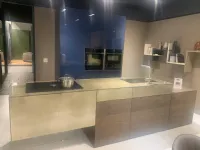 Cucina lineare in vetro blu Cucina lago a prezzo scontato
