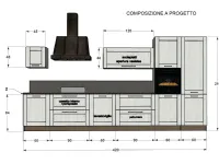 Cucina bianca industriale lineare City Stosa a soli 4840