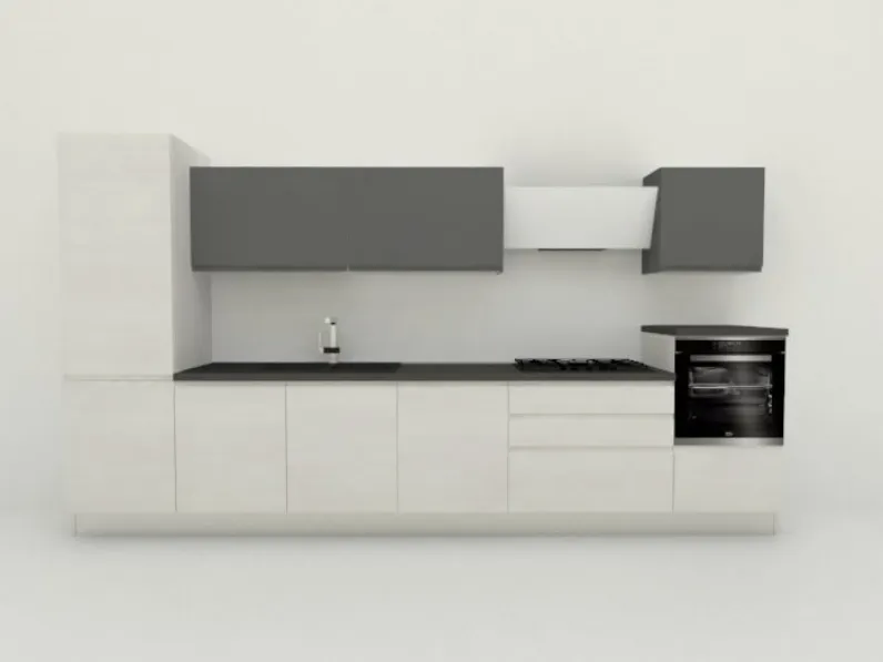 Cucina lineare Jey Creo kitchens con uno sconto del 50%