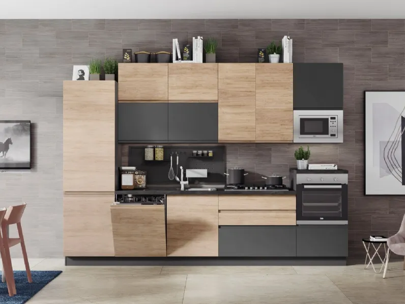 Cucina lineare Kelly 330e Net cucine con un ribasso vantaggioso