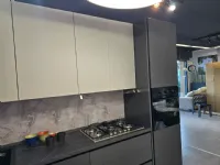 Cucina lineare in polimerico opaco grigia Yaris a prezzo scontato