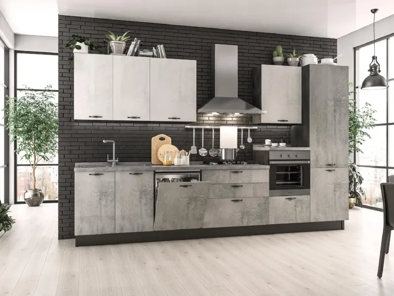 Cucina altri colori moderna lineare Maya Evo cucine in Offerta Outlet