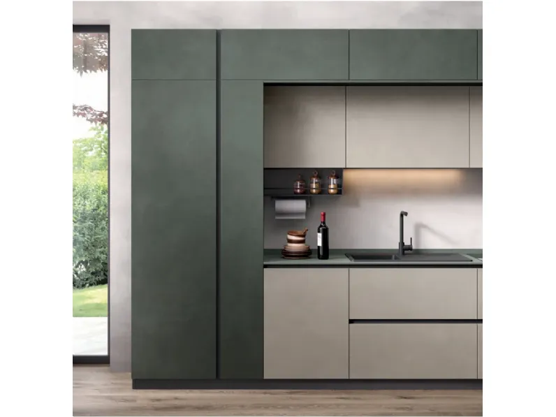 Cucina Materia limo moderna altri colori Essebi lineare scontata 33%