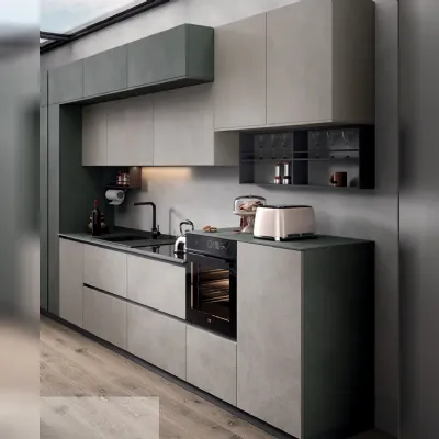 Cucina lineare moderna altri colori Essebi Materia limo a soli 10064 Euro