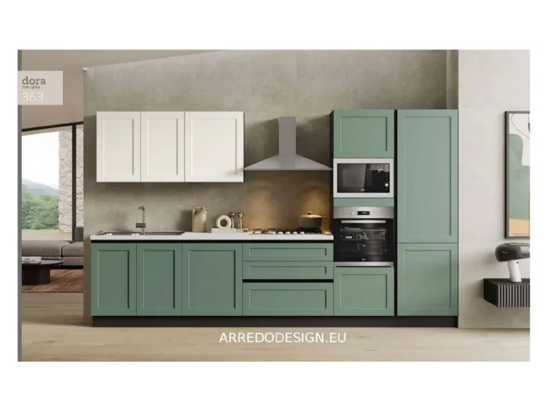 Cucina Dora  moderna altri colori Net cucine lineare scontata 50%