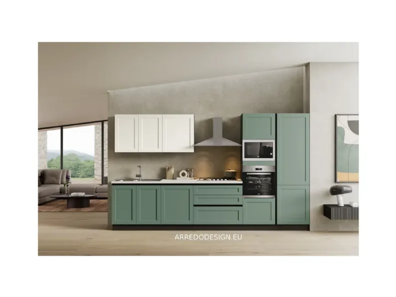 Cucina lineare moderna altri colori Net cucine Dora  a soli 3510 Euro