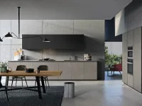 Cucina grigio moderna lineare Anta 2 Antares in Offerta Outlet