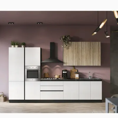 Cucina lineare moderna bianca Net cucine Sandy 363 a soli 3399