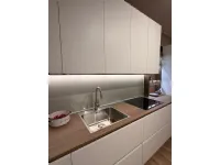 Cucina Stosa moderna lineare bianca in laminato opaco Cucina lineare total white