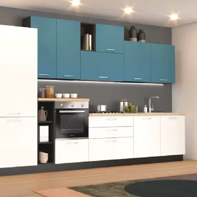 Cucina lineare moderna blu Net cucine Sandy astrale a soli 4198 Euro
