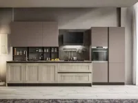 Cucina Arredo3 moderna lineare grigio in laccata Cleo