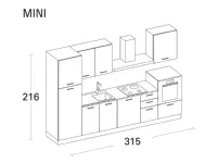 Arreda la tua cucina con Arrex Composizione 315-03: moderna e lineare a prezzo scontato!