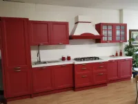 Cucina lineare moderna Country red Gm cucine a prezzo ribassato