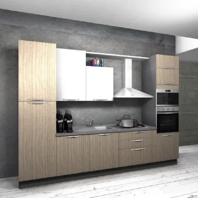 Cucina lineare moderna Cucina componibile mod.marylin in laminato bianco scontata del 40% Aran cucine a prezzo ribassato