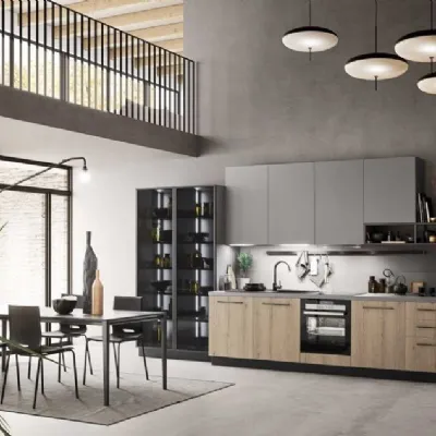 Cucina lineare moderna Cucina mod.sky in laminato di ar.tre cucine in promo-sconto 40% Ar-tre a prezzo ribassato