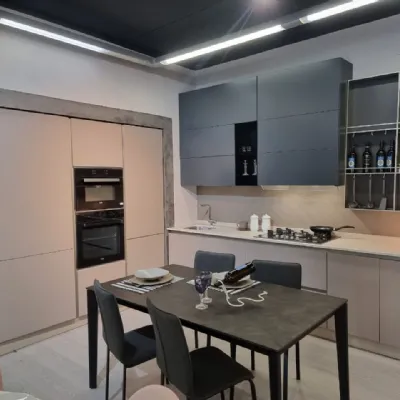 Cucina lineare moderna grigio Mobilturi Meeting pop a soli 9480