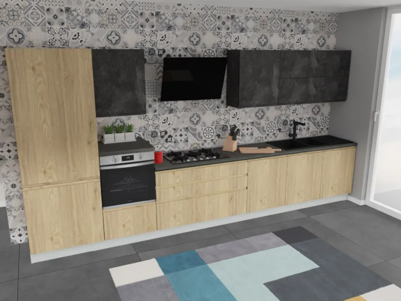 Cucina lineare moderna Jey Creo kitchens a prezzo ribassato