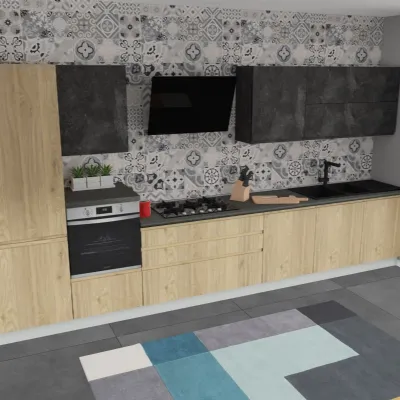 Cucina lineare moderna Jey Creo kitchens a prezzo ribassato