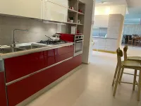 Cucina rossa moderna lineare Veneta cucine Like go a soli 4857