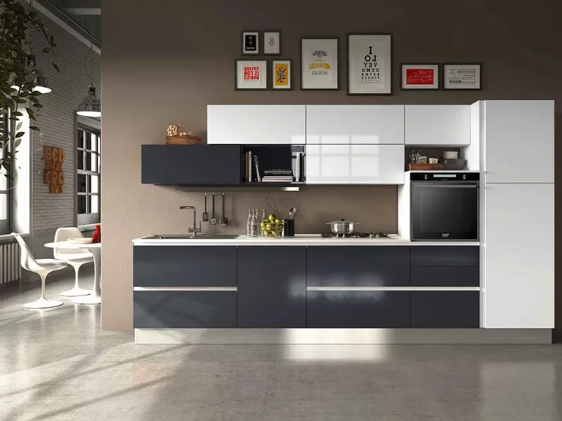 Cucina in laccato lucido Mobilificio bellutti a PREZZI OUTLET -41%