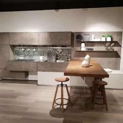 Cucina grigio moderna lineare Oltre Lube cucine scontata