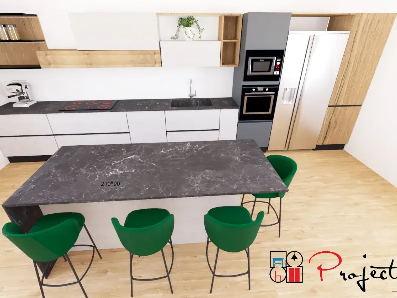 Cucina rovere chiaro moderna lineare Sp22  Astra in offerta