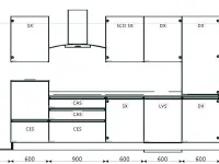 Cucina lineare moderna Star time presa Veneta cucine a prezzo ribassato