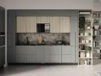 Cucina grigio moderna lineare Quadra Colombini casa in Offerta Outlet