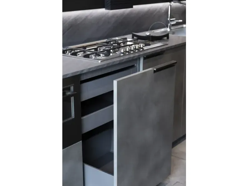 Cucina grigio design lineare Scavolini Mia a soli 12900