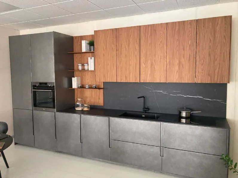 Cucina lineare moderna grigia Binova Vogue a soli 11900