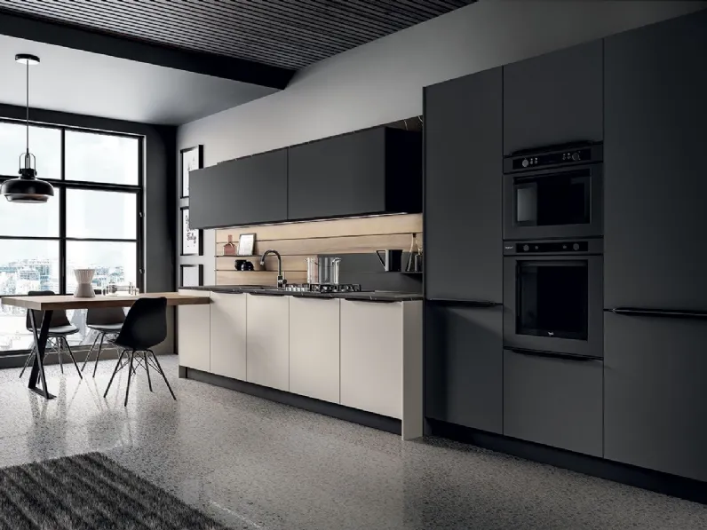 Cucina grigia moderna lineare Arredo3 Ylak a soli 14217 Euro