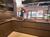 Cucina Loft wood design grigio con penisola Arrex