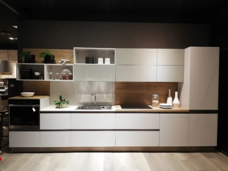 Cucina lineare in laminato materico altri colori Immagina head a prezzo ribassato