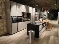 Cucina Lube cucine moderna ad isola grigio in laminato materico Immagina lux