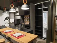 Cucina Lube cucine moderna ad isola grigio in laminato materico Immagina lux