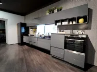 Cucina Lube cucine moderna lineare grigio in vetro Creativa
