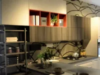 Cucina con penisola in polimerico a prezzo scontato 66%