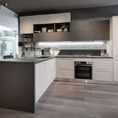 Cucina altri colori moderna ad angolo Round Lube cucine a soli 6950