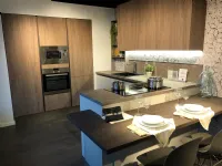 Cucina magnolia design con penisola Sand Febal in Offerta Outlet