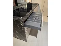 Cucina magnolia moderna con isola Laser tedesca Artigianale scontata