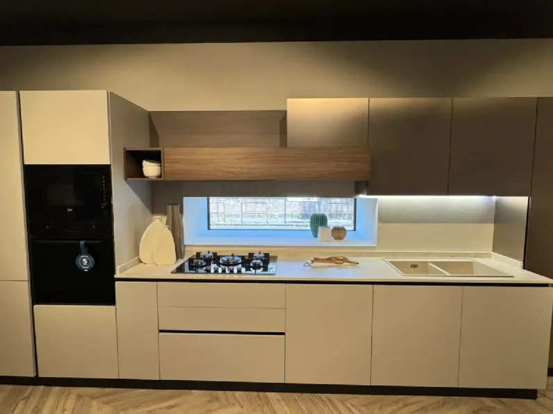 Cucina magnolia moderna lineare Stosa Young a soli 8500 Euro