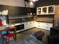 CUCINA Marchi cucine ad angolo Lab 40, bianco e legno vecchio SCONTATA