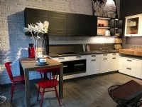 CUCINA Marchi cucine ad angolo Lab 40, bianco e legno vecchio SCONTATA