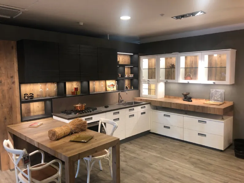 Cucina Marchi cucine classica ad angolo bianca in legno Lab 40